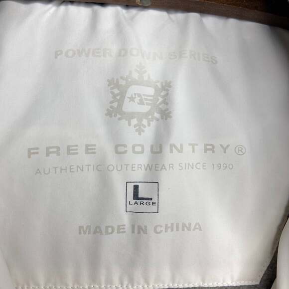 Free Country White Fleece Lined Down Puffer Vest - Picture 2 of 6